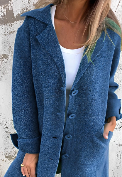 Izabelle - Long manteau en maille décontracté pour femmes