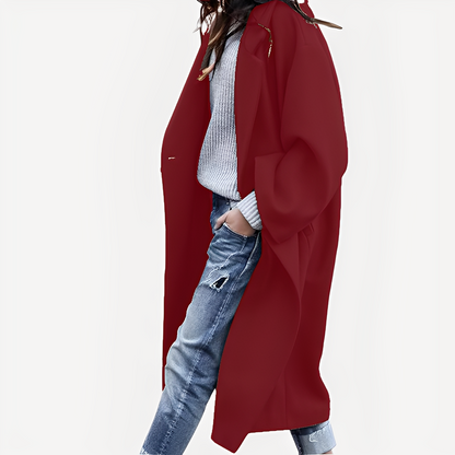 Camellia - Manteau long en laine pour femme