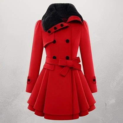 Berenice - Manteau slim croisé en laine