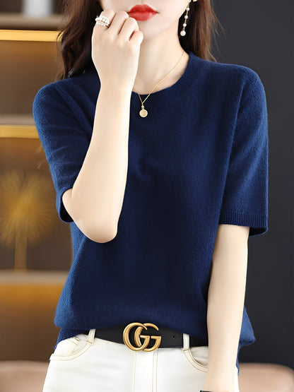 Blandine - Short-sleeved sweater for women