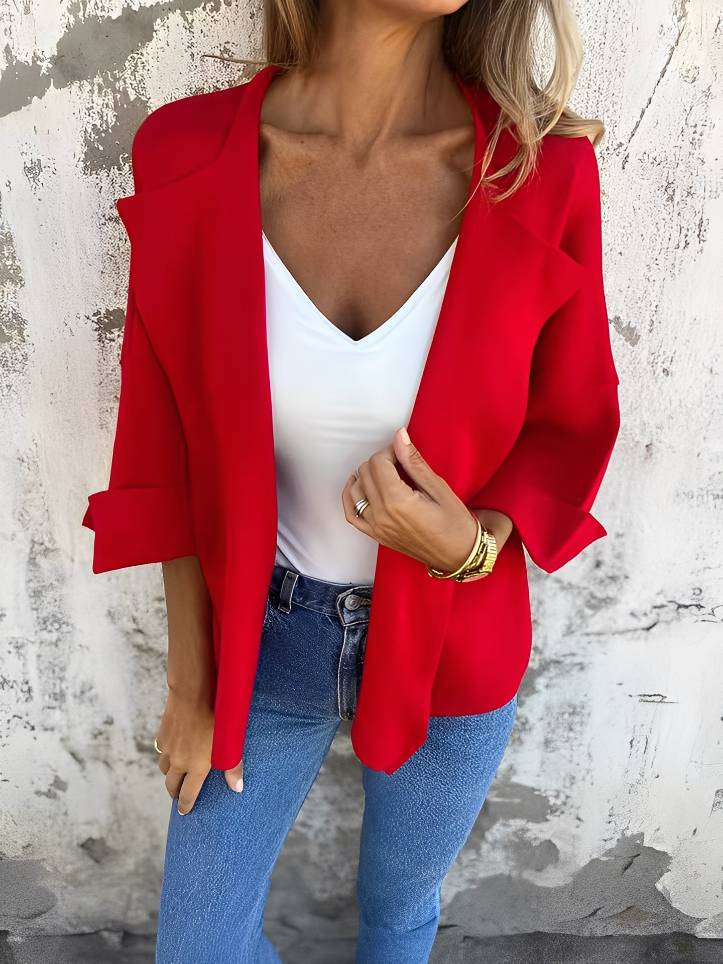 Angelle - Blazer en daim chic et relax pour femmes