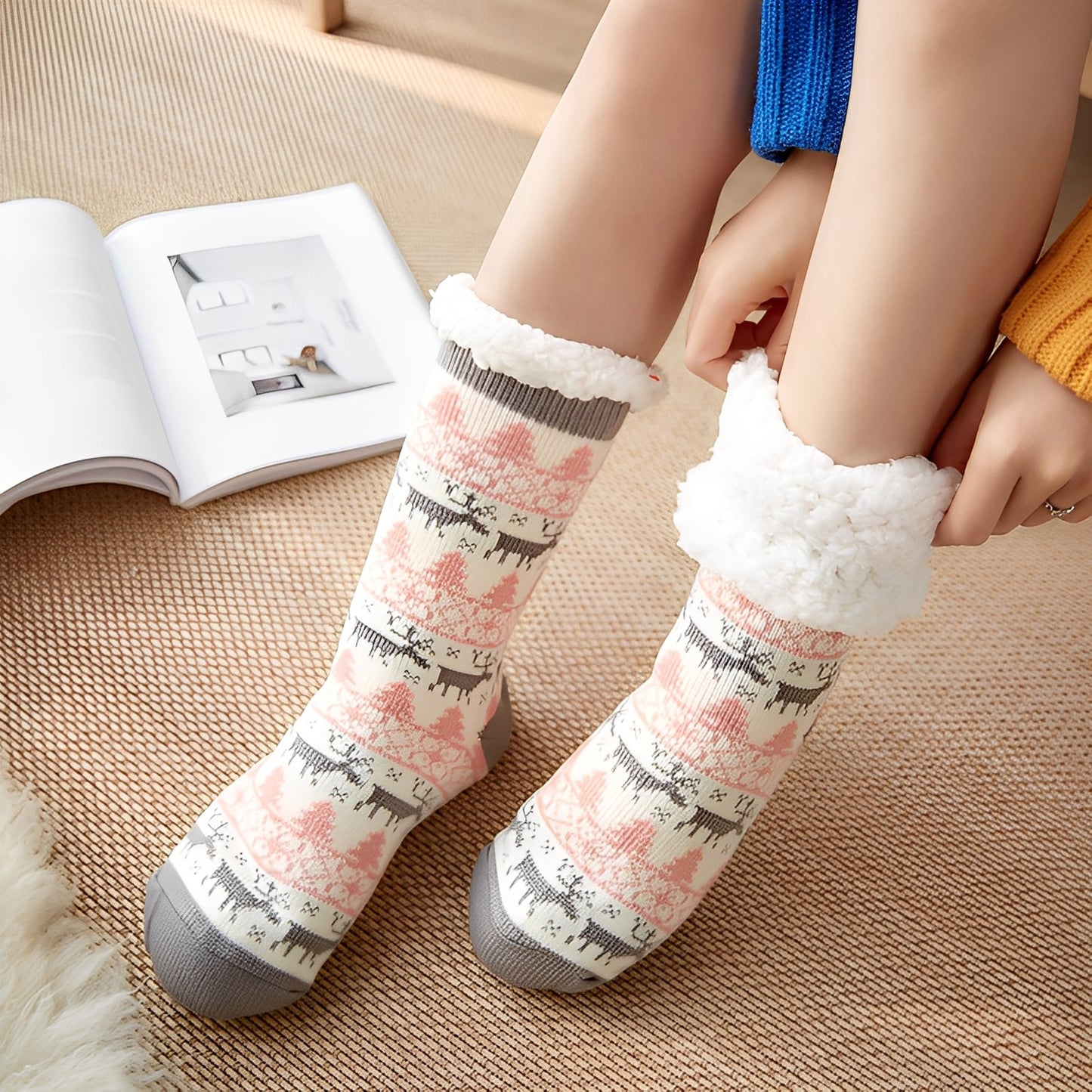 Clarice - Chaussettes de Noël mi-mollet élégantes pour femmes