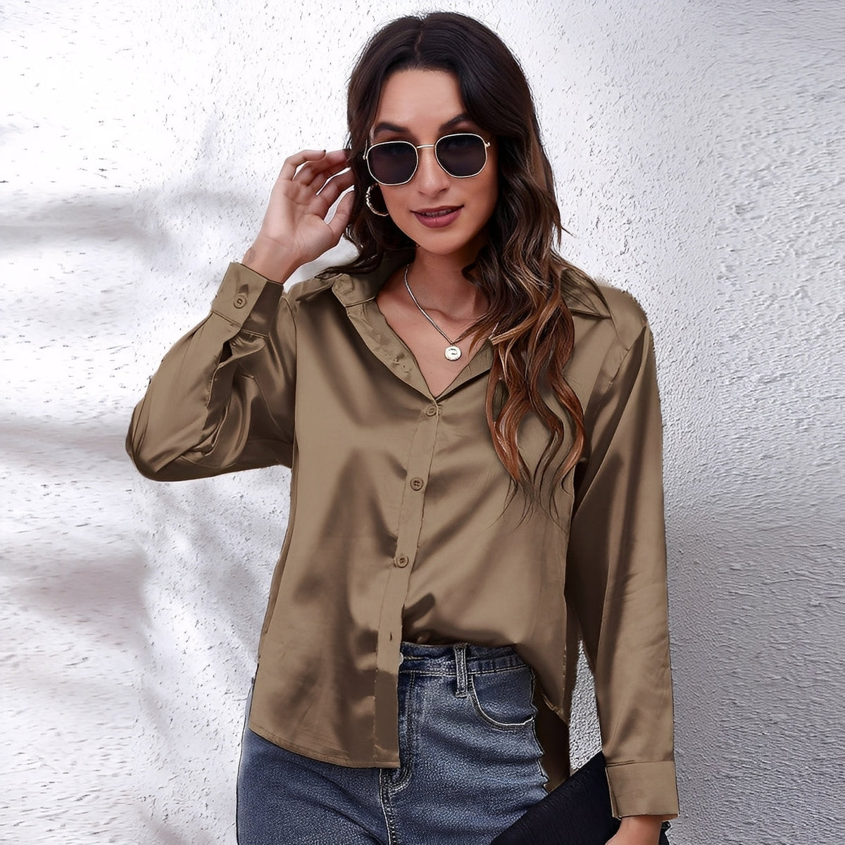 Haylee - Blouse légère et brillante