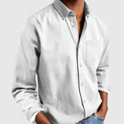 Raynard - Chemise à manches longues simple pour hommes