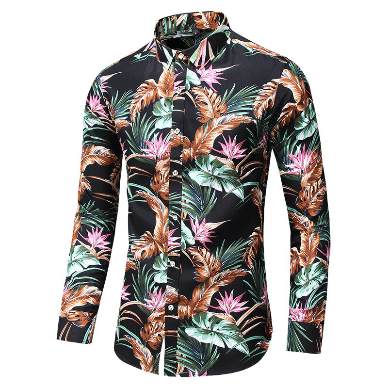 Dexter - Chemise à manches longues imprimée et élégante pour hommes