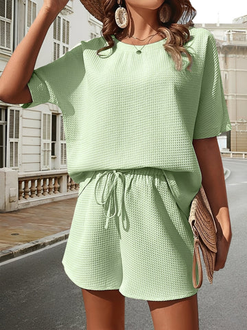 Evie - Ensemble décontracté en tissu gaufré pour femmes