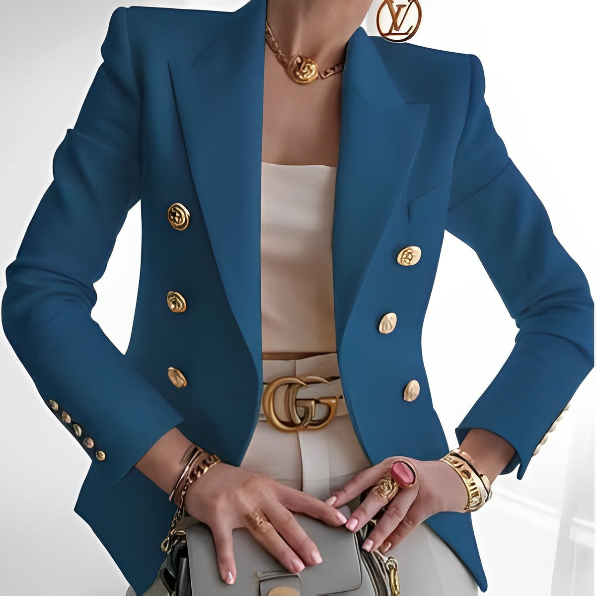 Shelley - Blazer avec Boutons pour Femmes