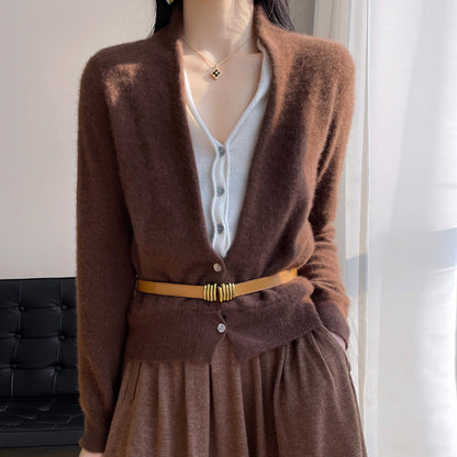 Jayleen - Haut en tricot avec boutons pour femmes