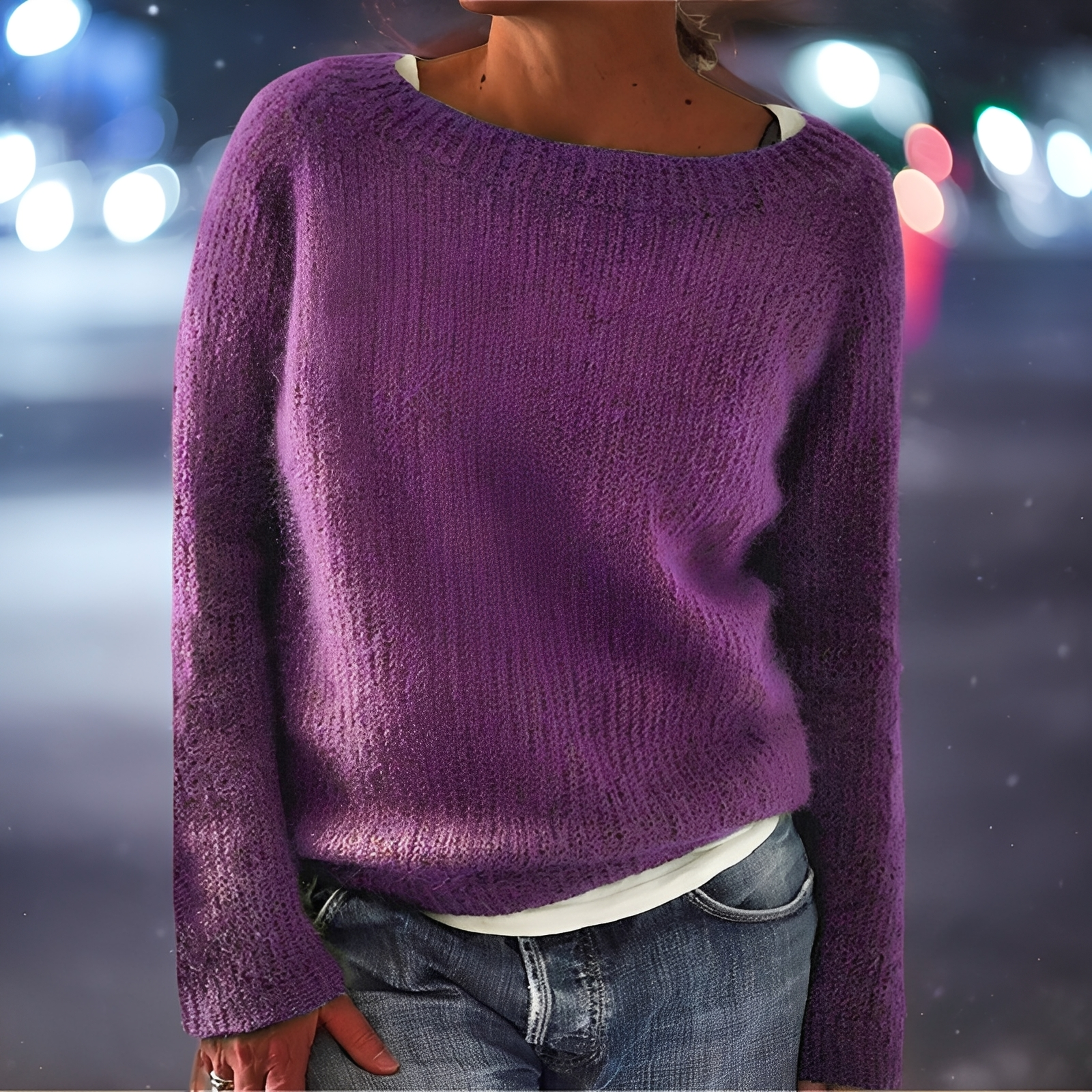 Abeeha - Pull ample pour femmes