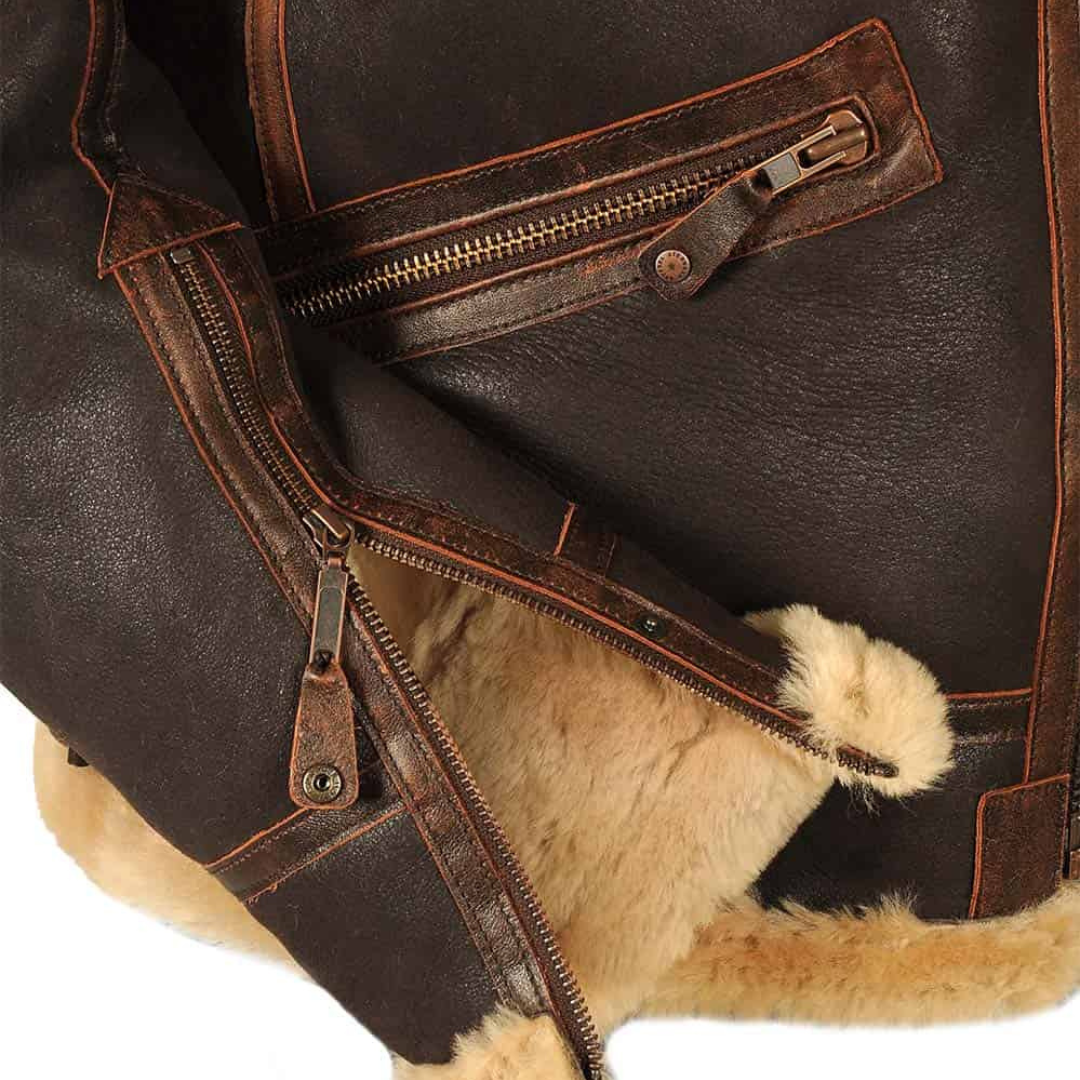 William - Manteau rétro pour hommes, épais et chaud