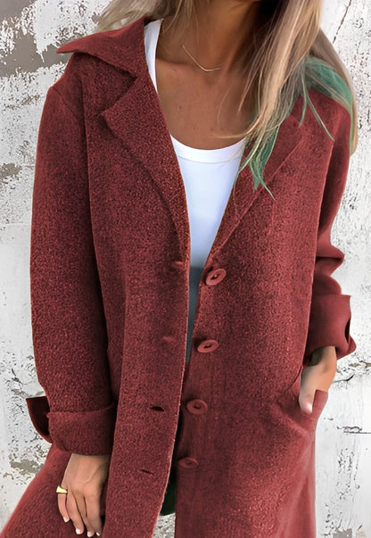 Izabelle - Long manteau en maille décontracté pour femmes