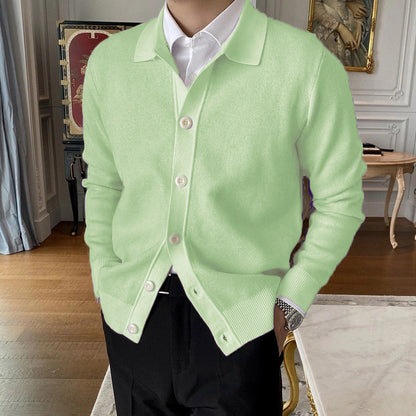 Andrew - Wool Cardigan with Buttons, Casual Style for Men