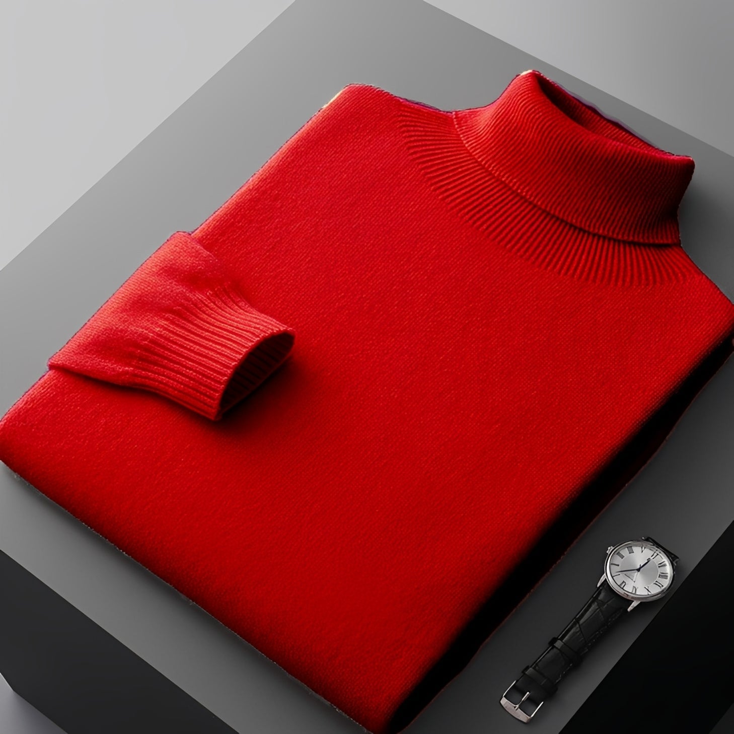 Adrian - Pull large col roulé pour hommes