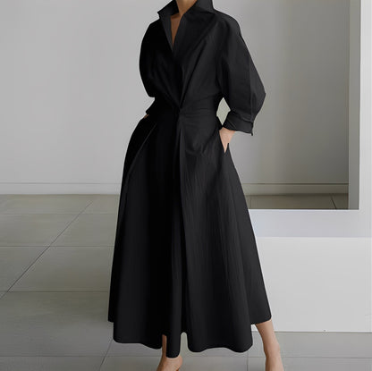 Lavina - Robe large à manches longues avec poches pour femmes
