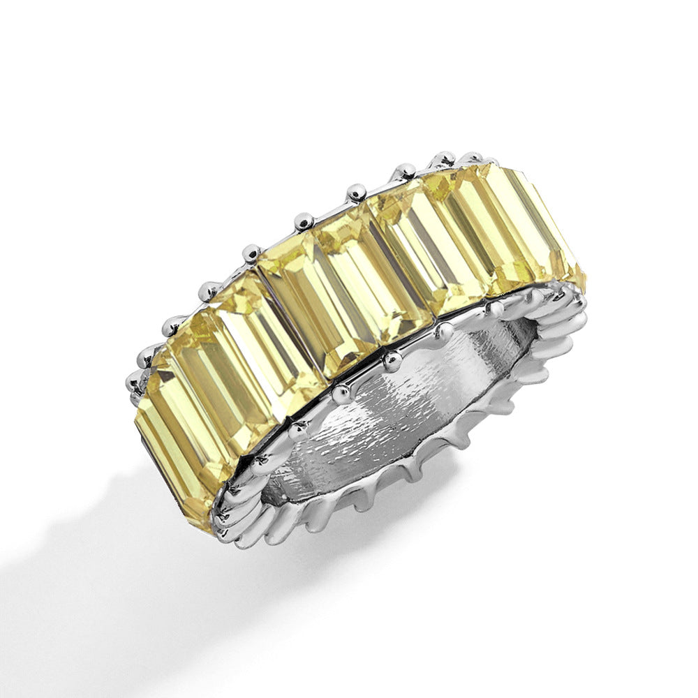 Naya – Bague géométrique moderne en alliage coloré