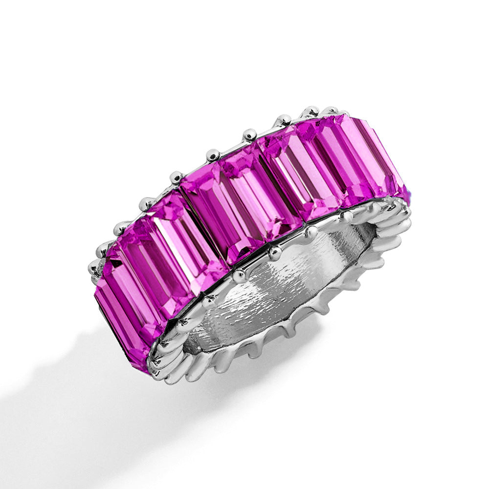 Naya – Bague géométrique moderne en alliage coloré
