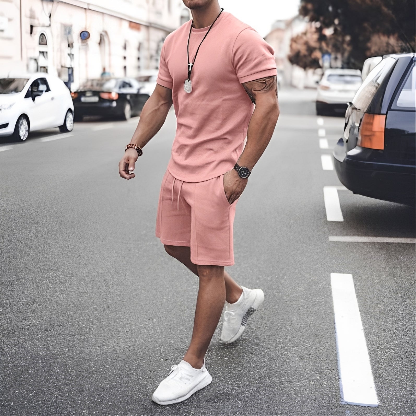 Stevie - Ensemble Deux Pièces Homme - pour Tenue de Loisirs Décontractée