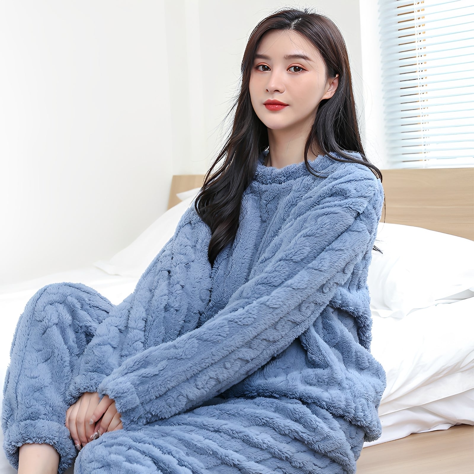 Bérénise - Ensemble hiver chaud : pull et pantalon pour femmes