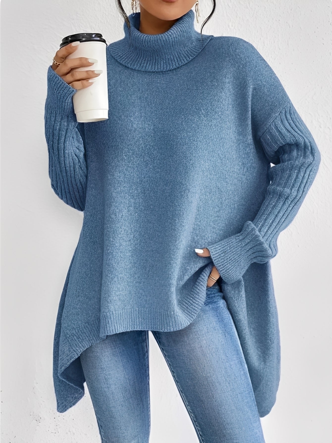 Jessica - Turtleneck cashmere sweater for women