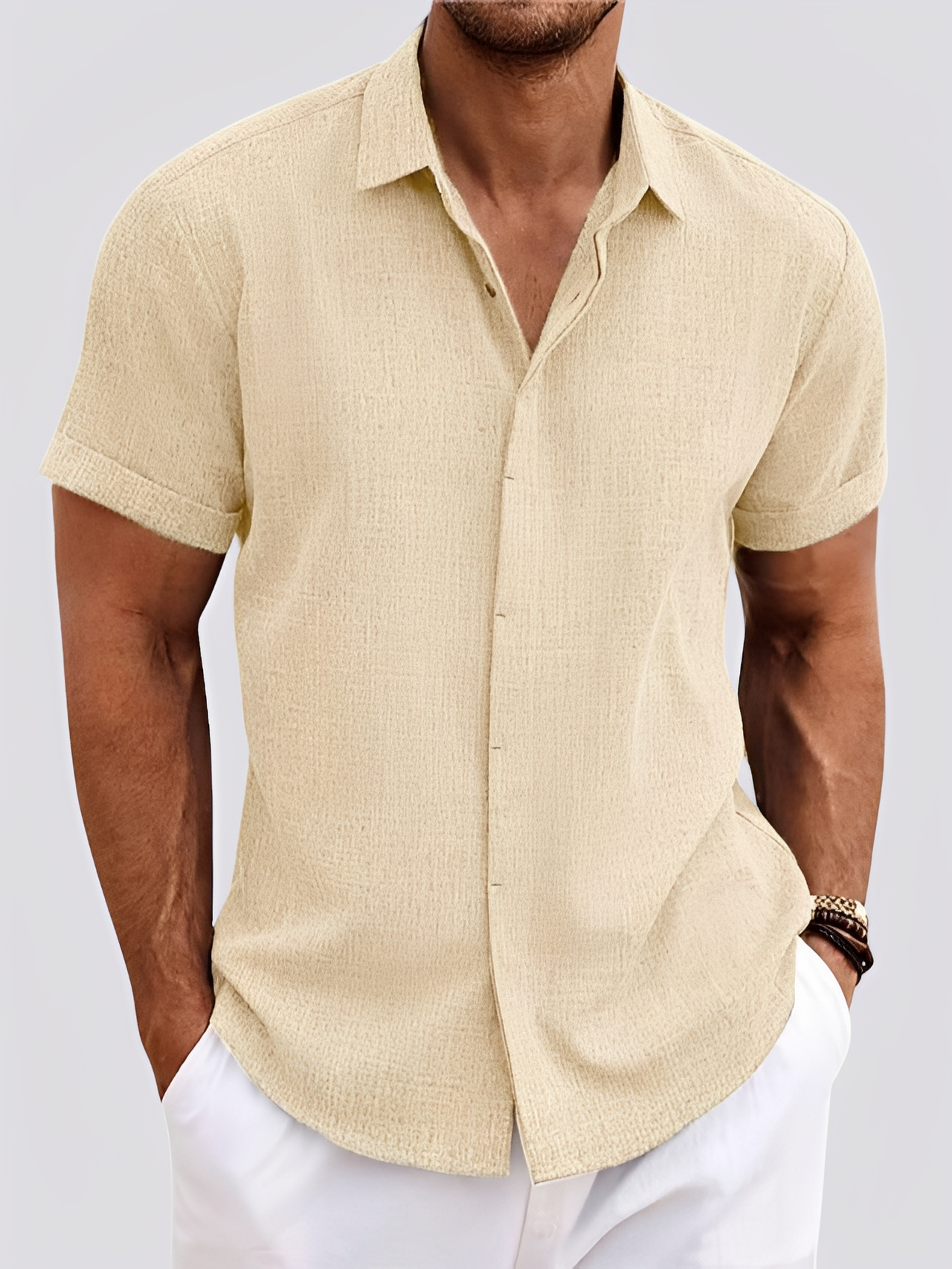 Declan - Bequemes Hemd mit Knöpfen für Herren
