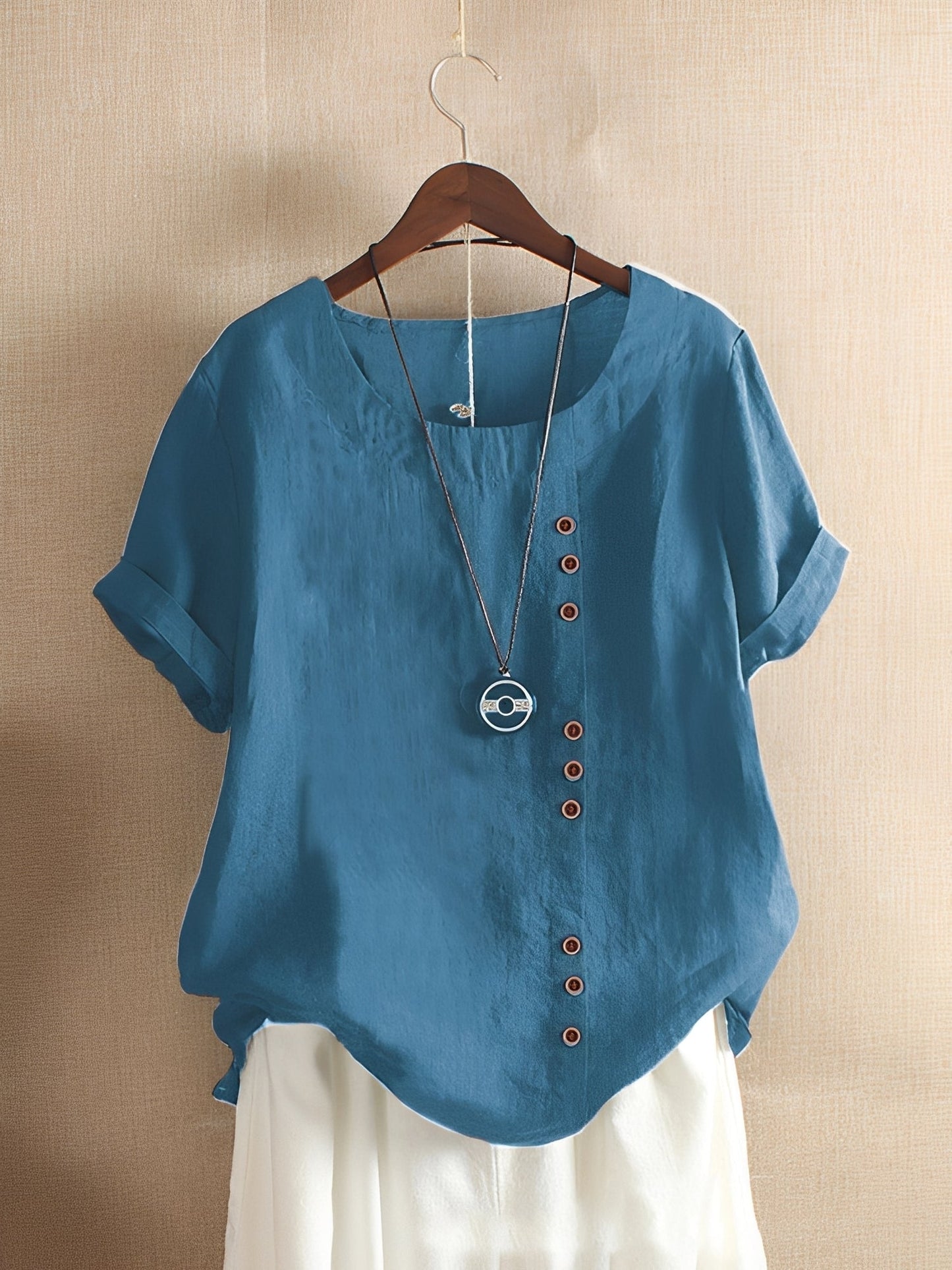 Katherine - Comfortable short-sleeved blouse for women