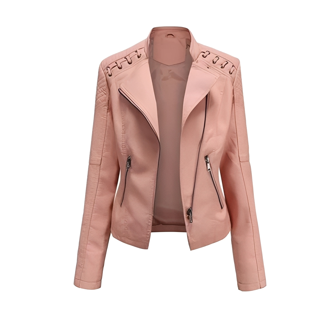 Kortney - Refined leather jacket for women