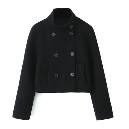 Keeley - Veste courte avec col haut et boutons pour femmes