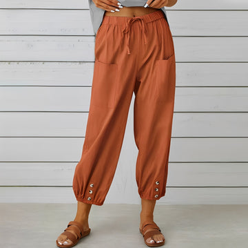 Christa - Pantalon décontracté, ample et raccourci pour femmes