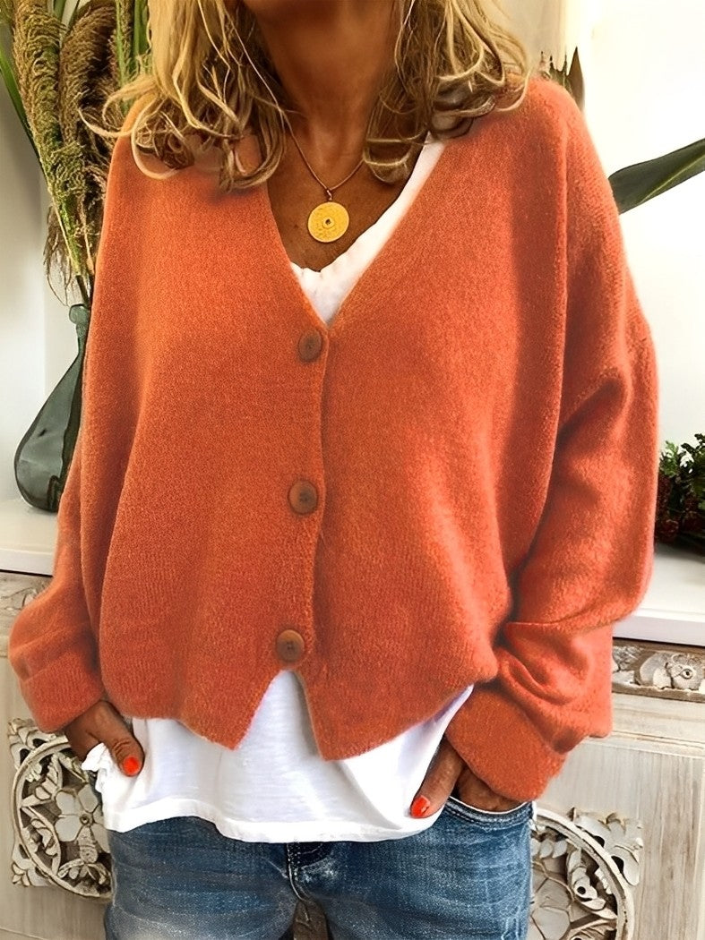 Evette - Gilet décontracté avec boutons pour femmes