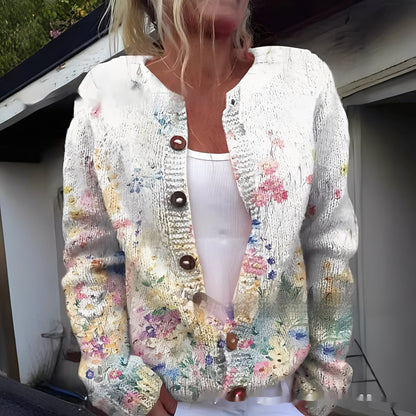 Wilda - Cardigan chic et confortable à motif floral pour femmes
