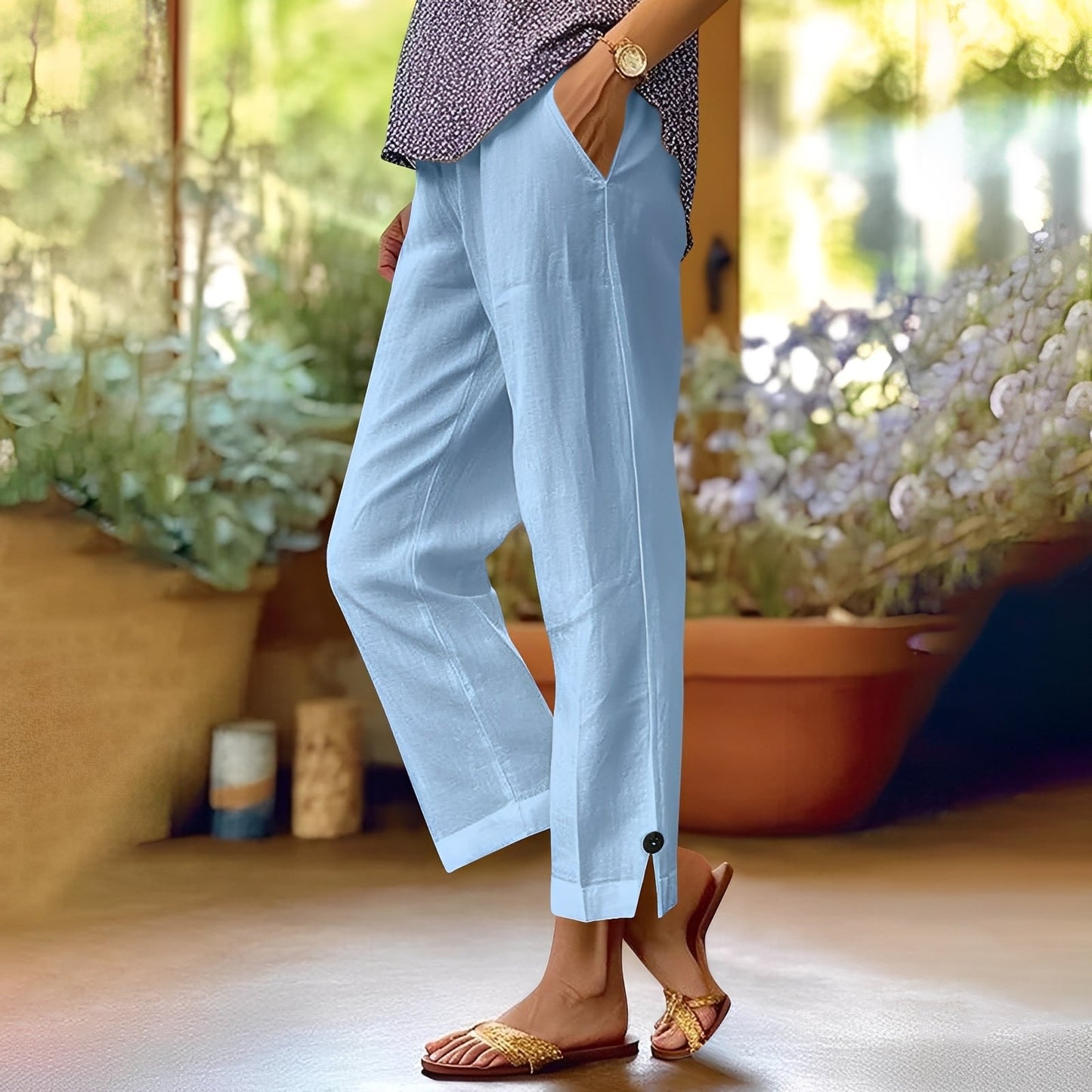 Kassia - Pantalon en lin d'été pour femmes
