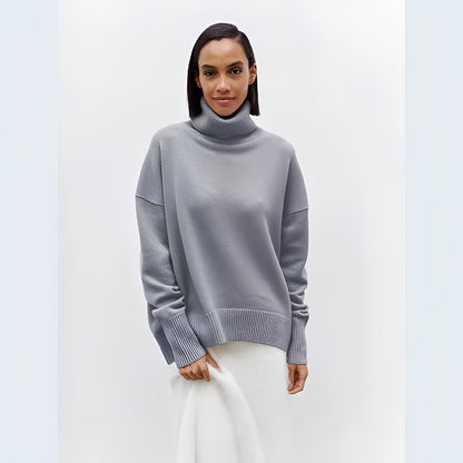 Lucinde - Oversized women's sweaters with turtleneck for winter