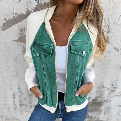 Libby - Denim jacket for women, casual style with raglan sleeves