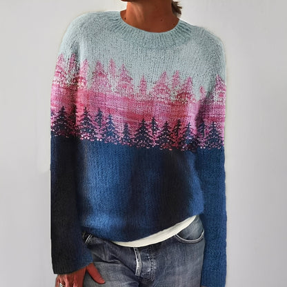 Heather - Pull classique en tricot avec motif pour femmes