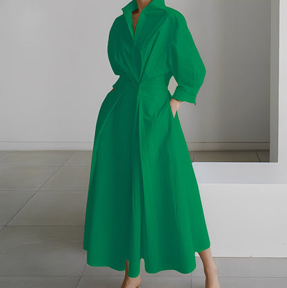 Lavina - Robe large à manches longues avec poches pour femmes