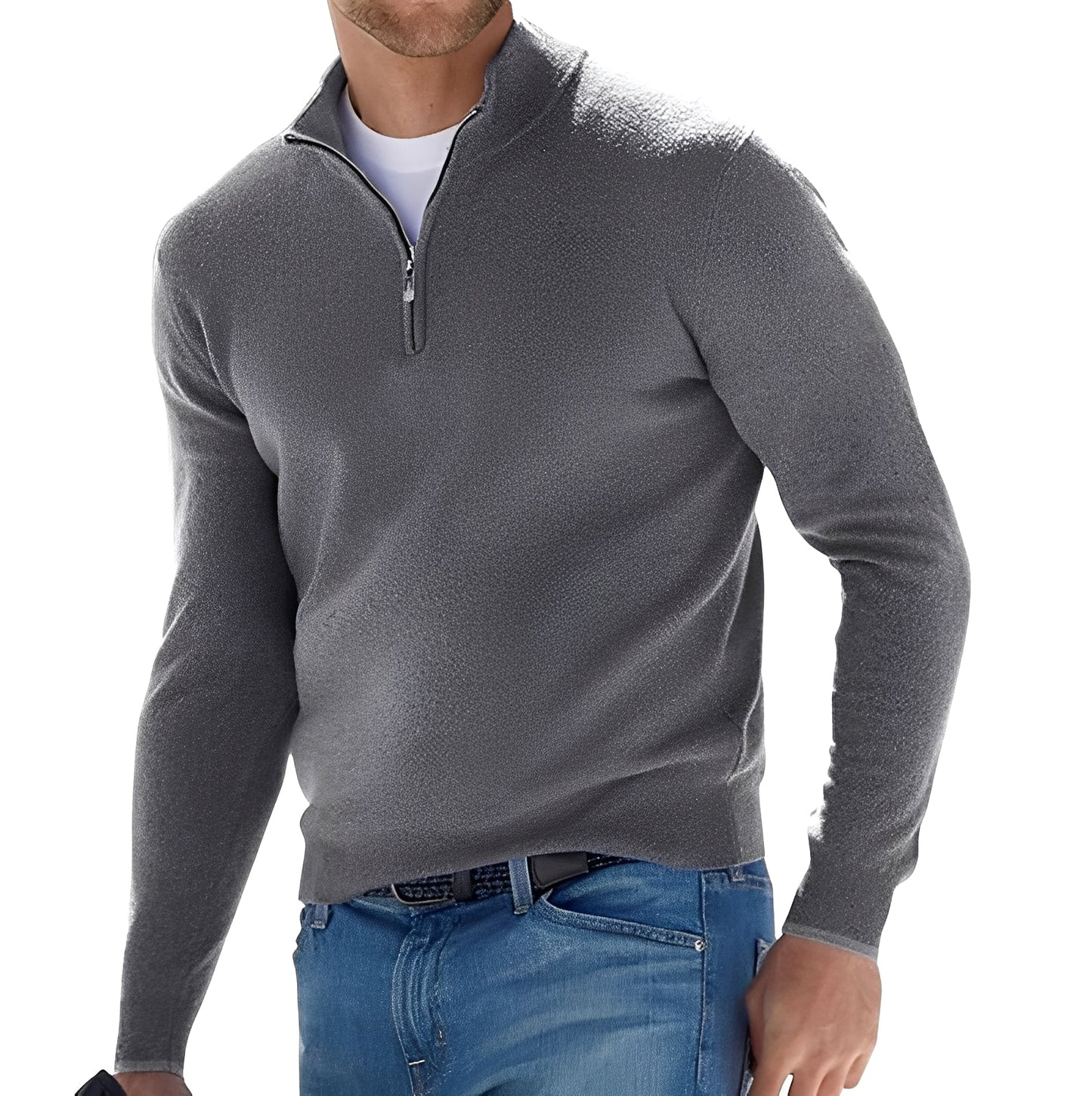 Rufus - Blouson décontracté avec zip et col montant pour hommes