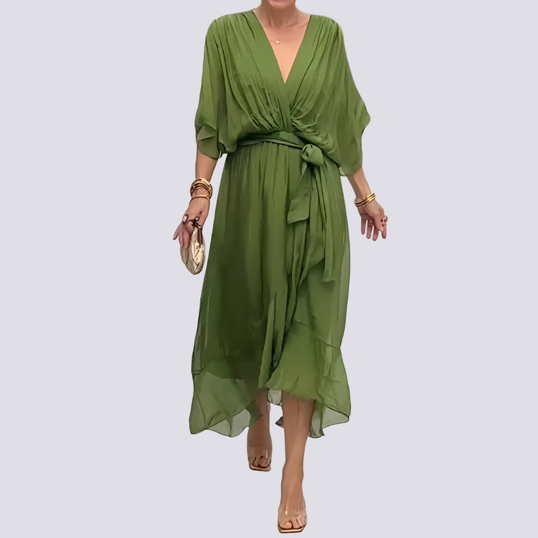 Jane - Robe Irrégulière avec Col en V