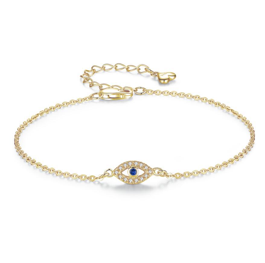 Bracelet à maillons avec œil maléfique - bracelet à maillons avec pendentif œil maléfique