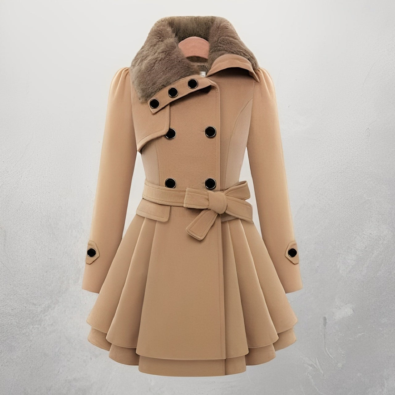 Berenice - Manteau slim croisé en laine