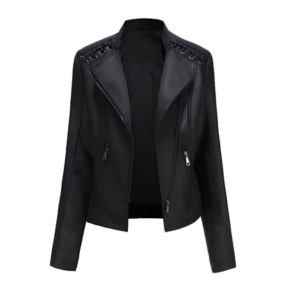 Inès - Refined leather jacket for women