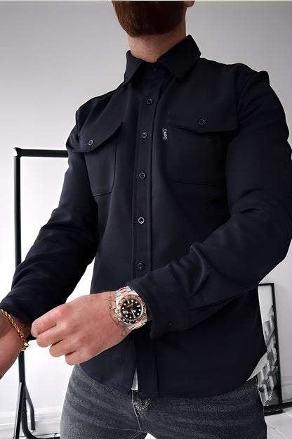 David - Chemise décontractée pour hommes avec poches