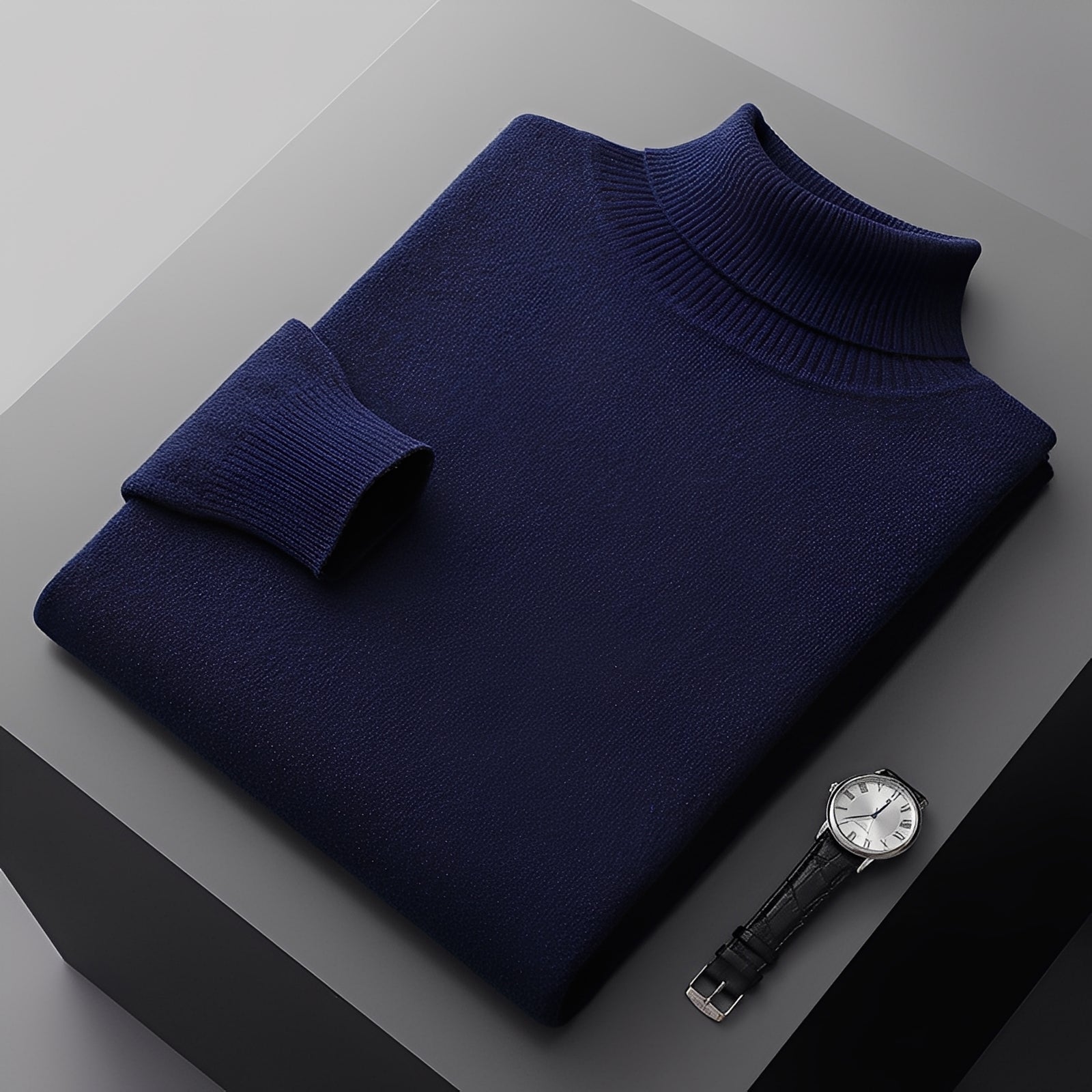 Osborn - Pull à col roulé simple pour hommes