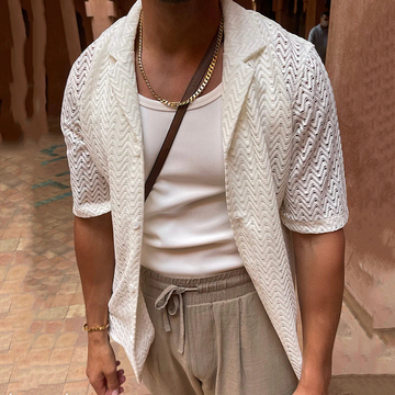 Harold - Chemise en maille décontractée pour homme