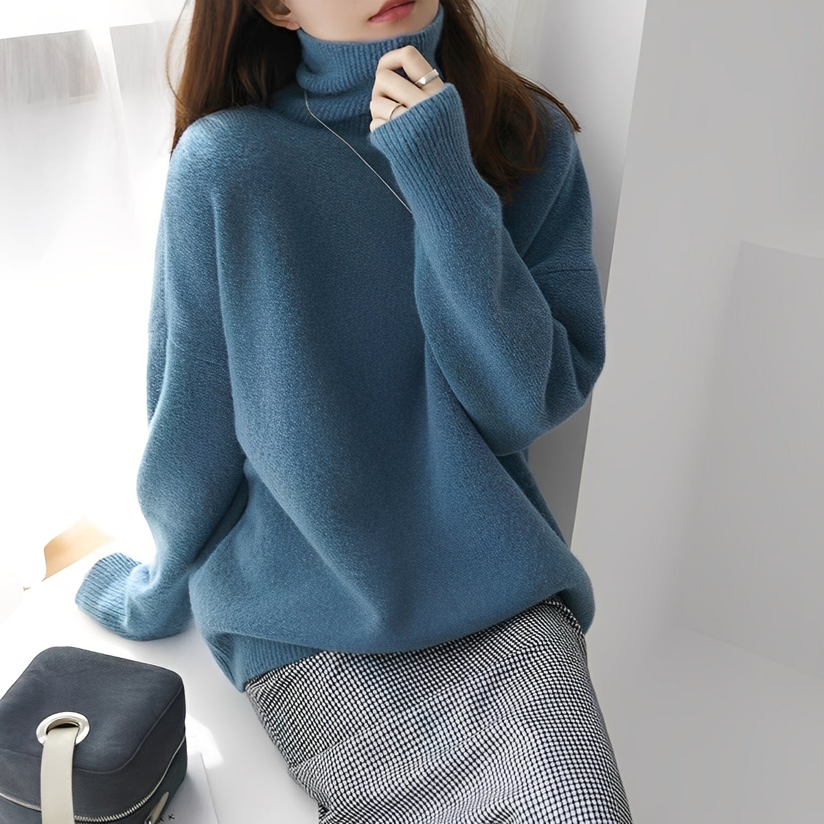 Clementine - Pull décontracté pour femmes avec col roulé
