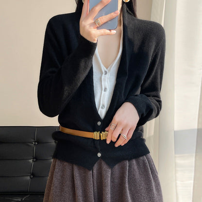 Jayleen - Haut en tricot avec boutons pour femmes