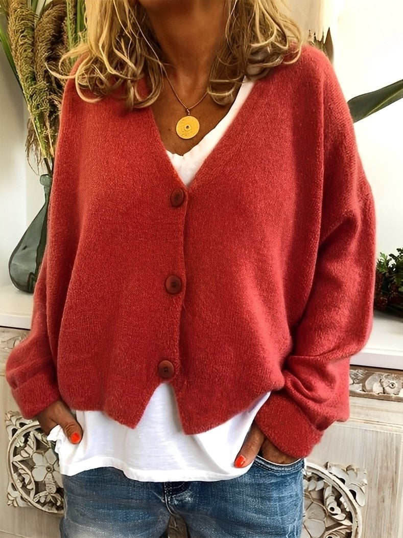 Evette - Gilet décontracté avec boutons pour femmes