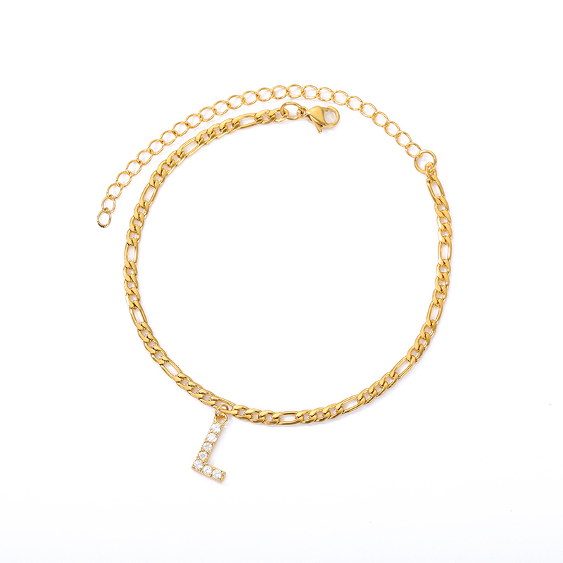 Cheville avec Initiale - Bracelet de cheville avec votre initiale