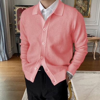 Andrew - Wool Cardigan with Buttons, Casual Style for Men