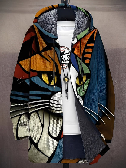 Trenton - Manteau élégant à capuche avec imprimé pour hommes