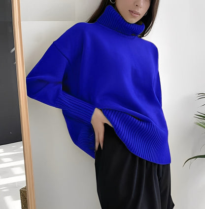 Lucinde - Oversized women's sweaters with turtleneck for winter